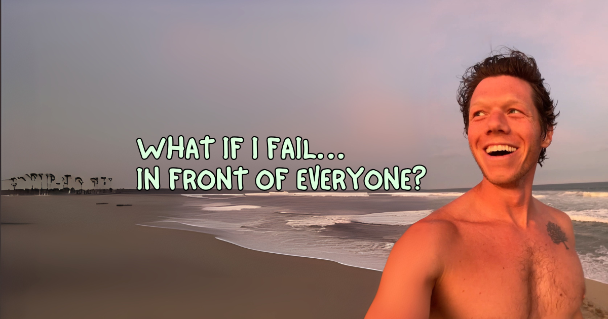 me on the beach in golden hour reflecting